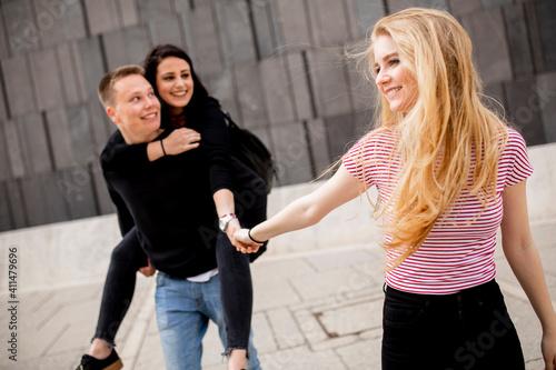 Group of young people havin...