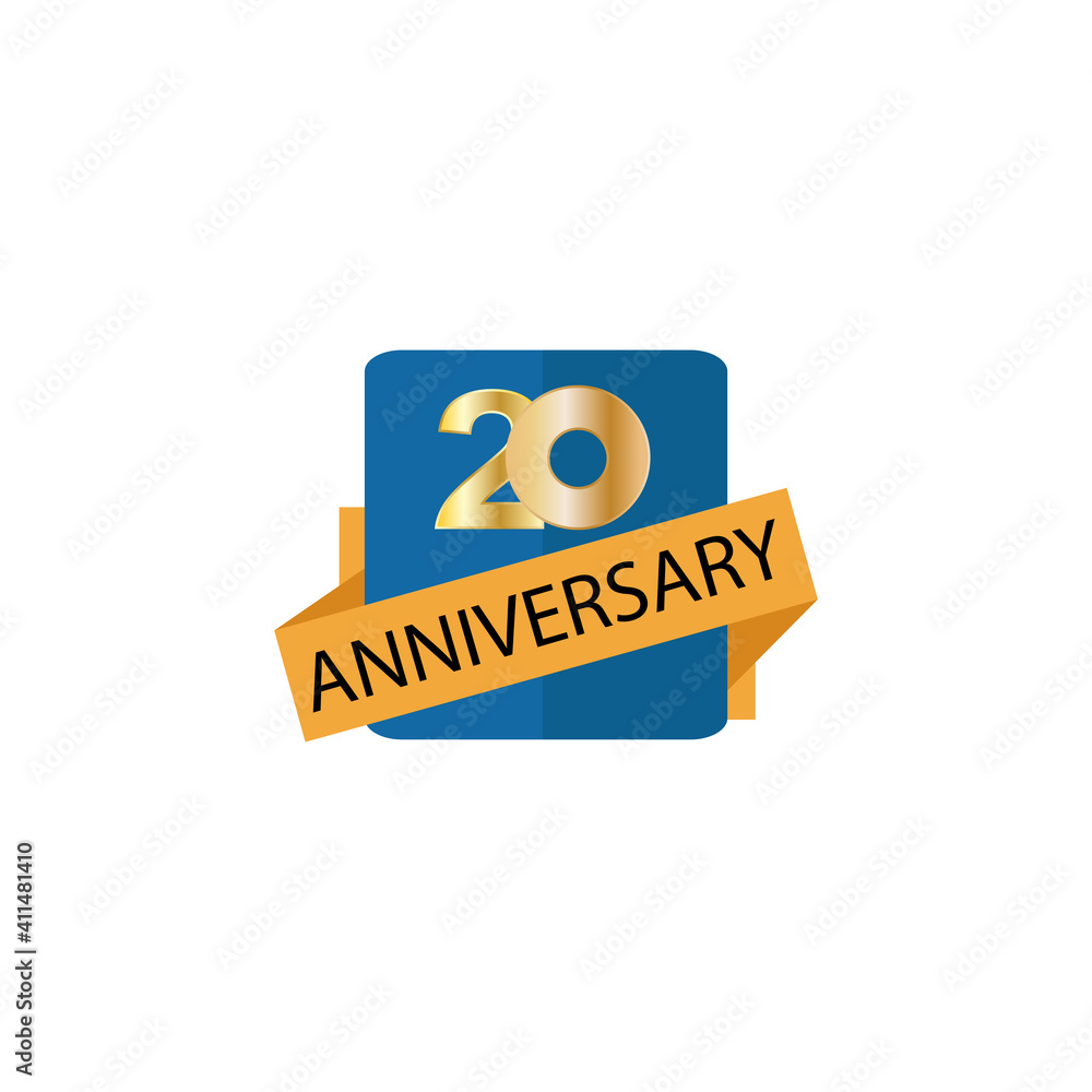20 Years anniversary celebration vector template design illustration 20 Years anniversary celebration vector template design illustration