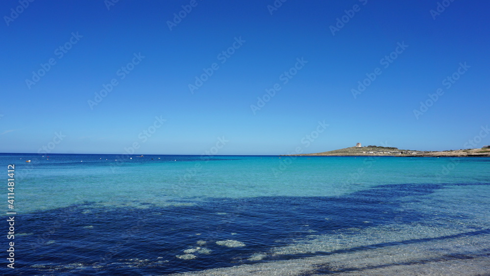 the Armier Bay, Mellieha, Malta, March