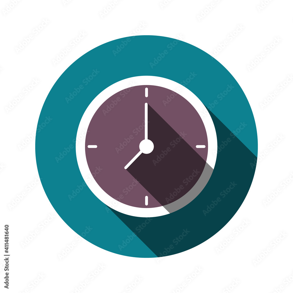 Clock icon, Vector illustration. flat design Clock icon, Vector illustration. flat design