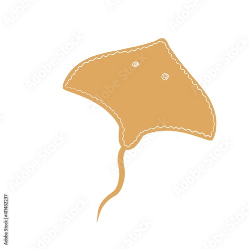 torpedo fish clipart, vector illustration for sticker design and childish room with cute animal