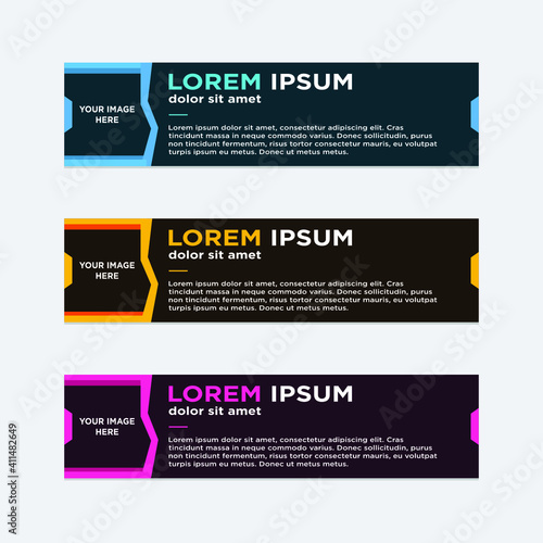 abstract geometric web design banner template