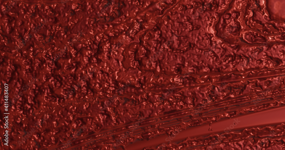 Render with a flowing red background stylized as paint Render with a flowing red background stylized as paint