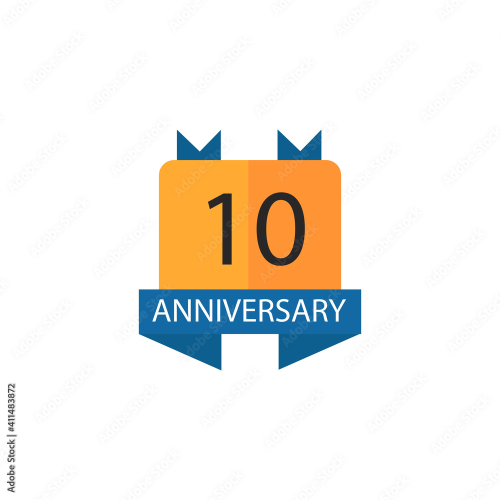 10 years anniversary celebration template vector design illustration 10 years anniversary celebration template vector design illustration