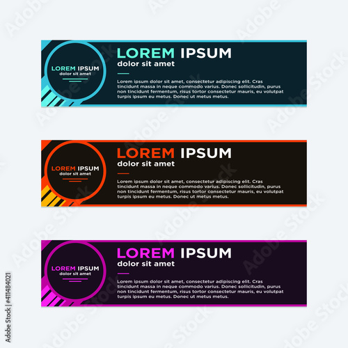 abstract geometric web design banner template