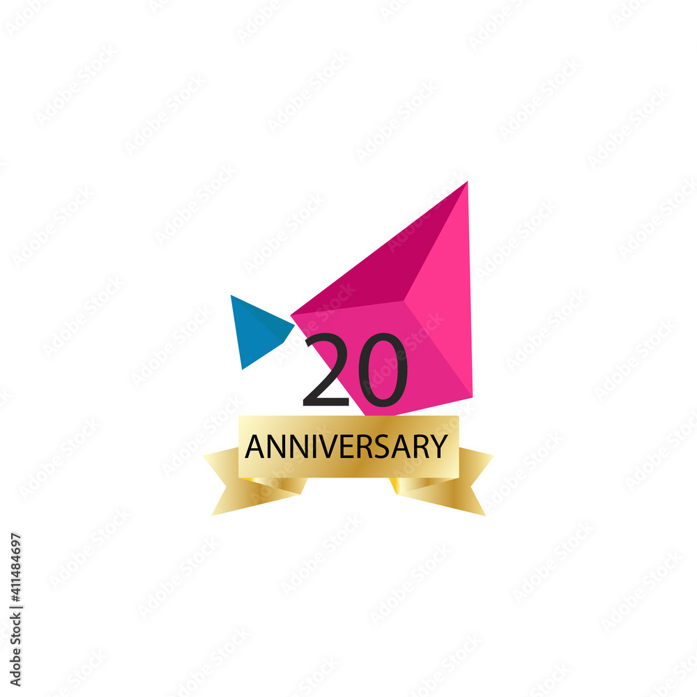 20 years anniversary celebration template vector design illustration 20 years anniversary celebration template vector design illustration