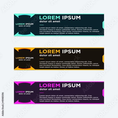 abstract geometric web design banner template
