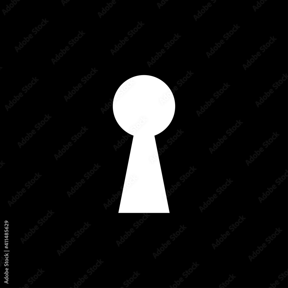 Keyhole icon vector design, Flat keyhole illustration Keyhole icon vector design, Flat keyhole illustration