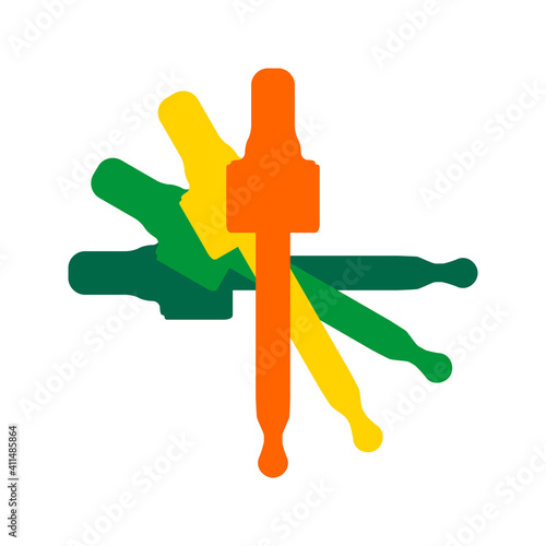 CBD Oil (Cannabidiol) Green Gold Pipettes