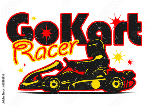 Driver in a go-kart - go-kart racer