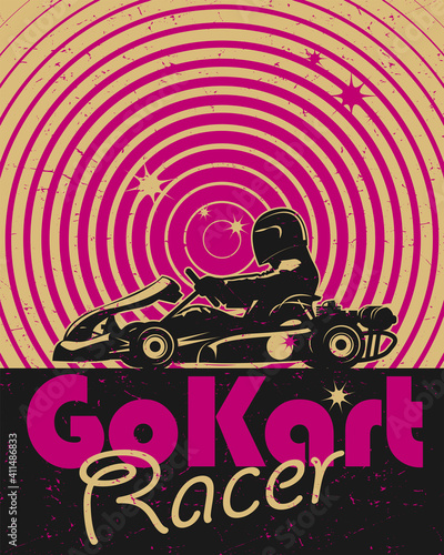 Driver in a go-kart - go-kart racer