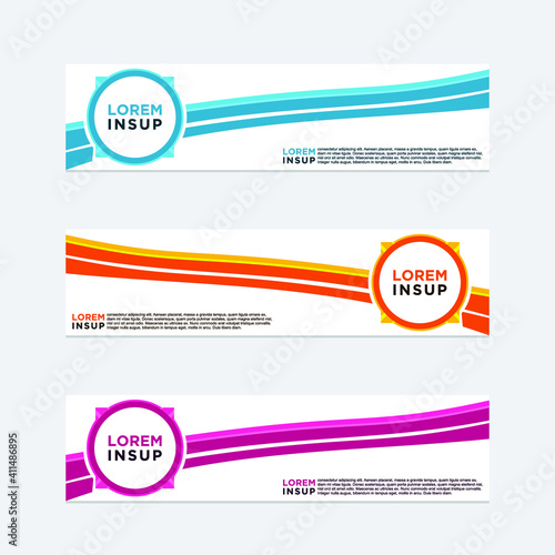 abstract geometric web design banner template