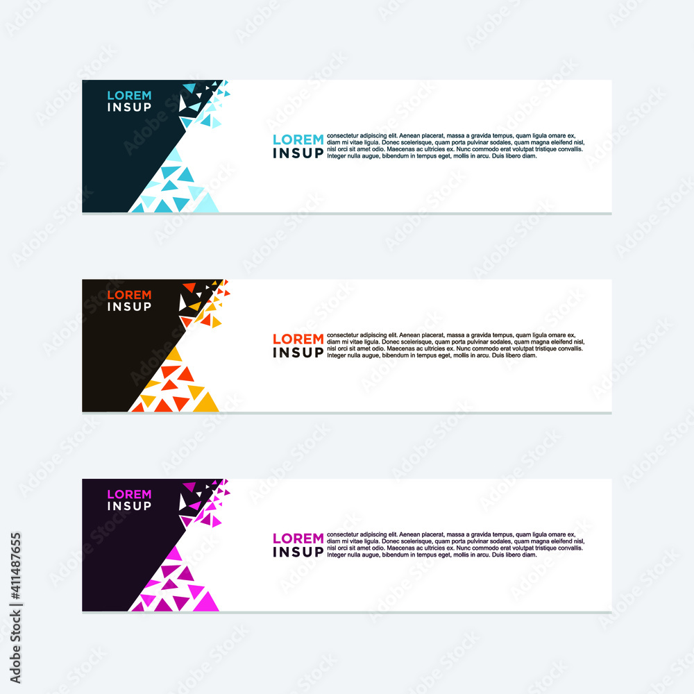 abstract geometric web design banner template