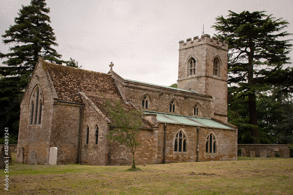 Rural church in an english village location Rural church in an english village location
