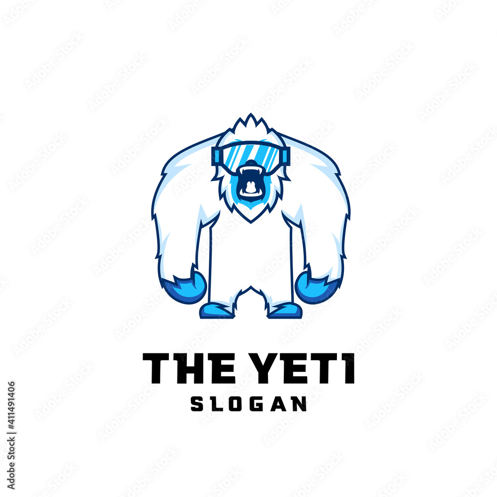 the yeti bigfoot iceman logo vector icon illustration suitable for esport, outdoor, game logo design the yeti bigfoot iceman logo vector icon illustration suitable for esport, outdoor, game logo design