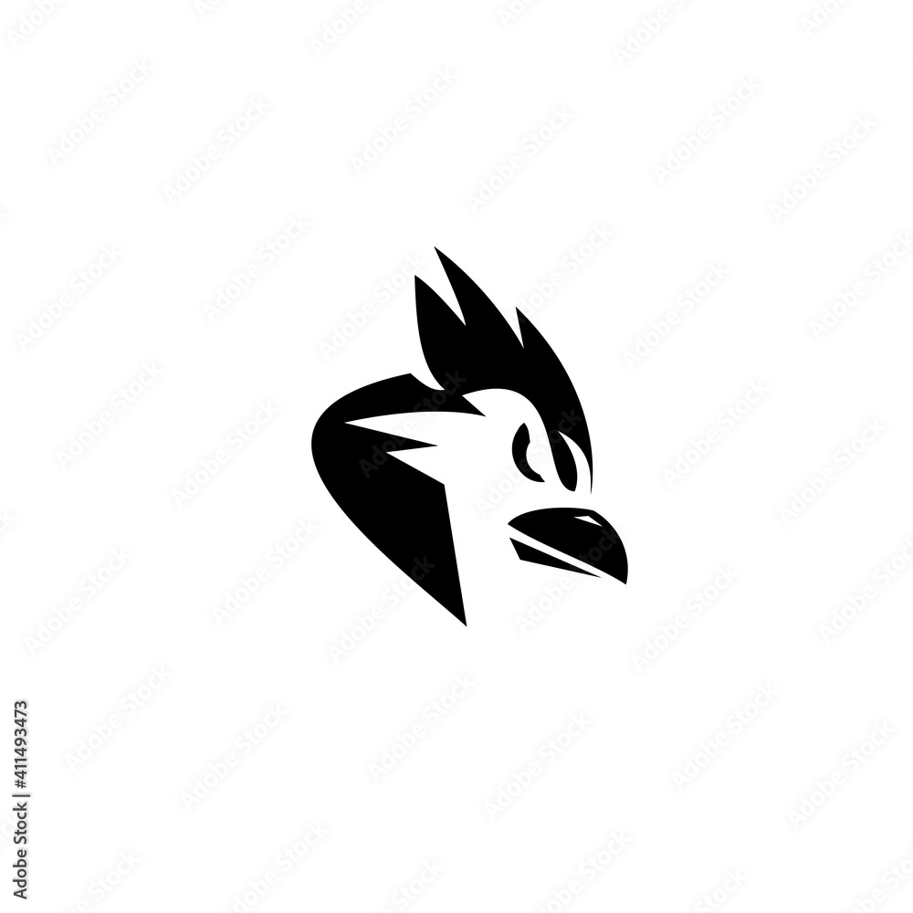 cardinal bird / blue jay black logo icon design vector cardinal bird / blue jay black logo icon design vector