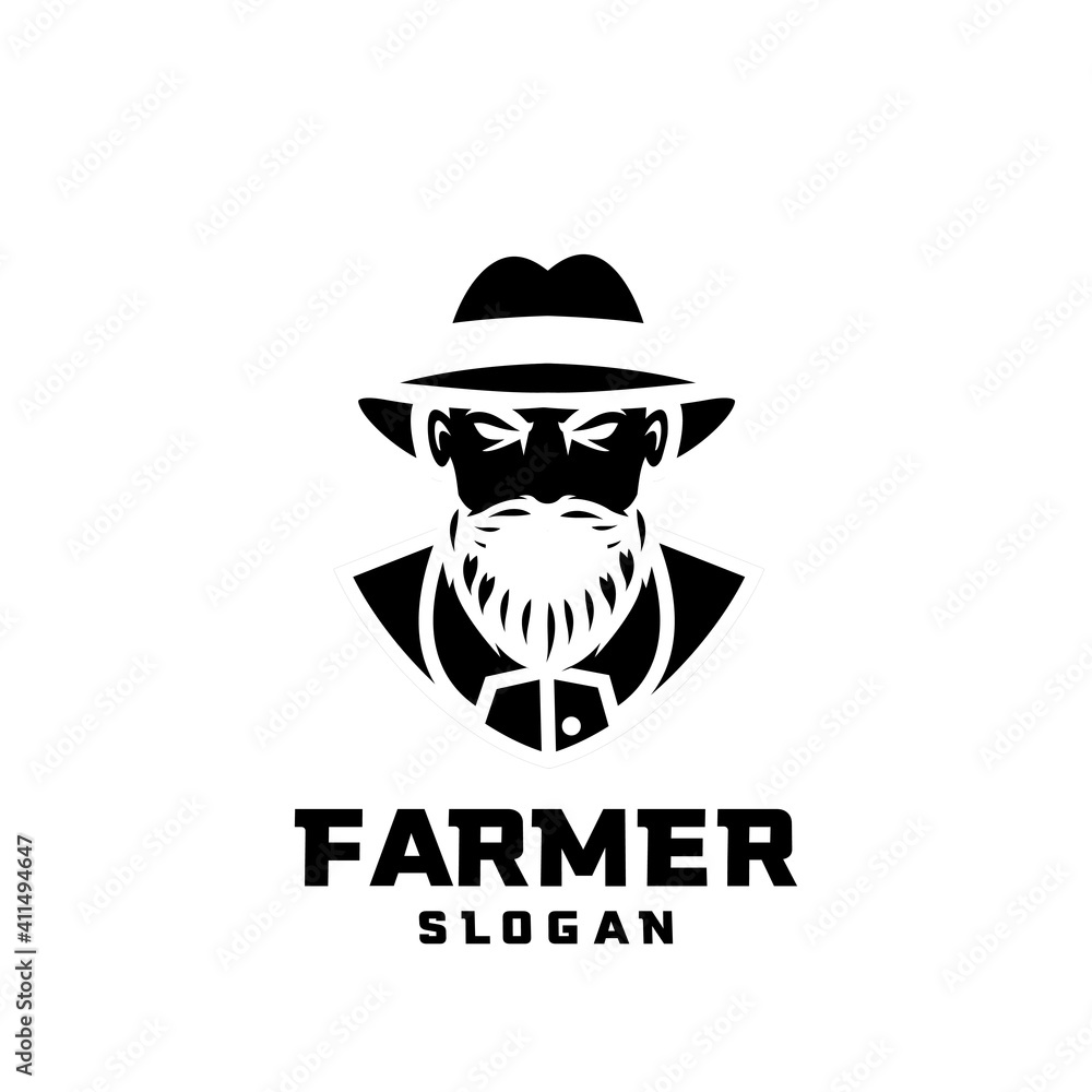 Columbia south america farmer character logo icon design cartoon isolated background