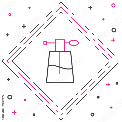 Line Perfume icon isolated on white background. Colorful outline concept. Vector Illustration.