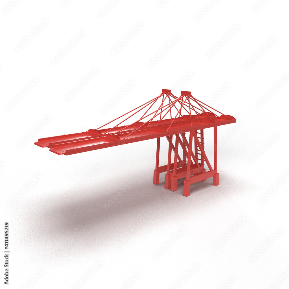tower crane on white background tower crane on white background