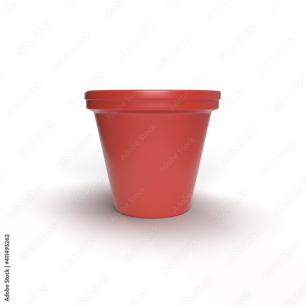 red plastic bucket isolated red plastic bucket isolated
