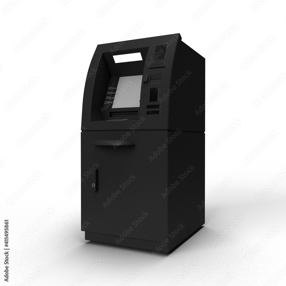 atm machine isolated on white background atm machine isolated on white background