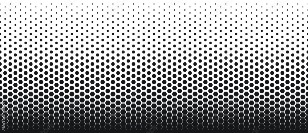 hexagon shapes Vector halftone for background