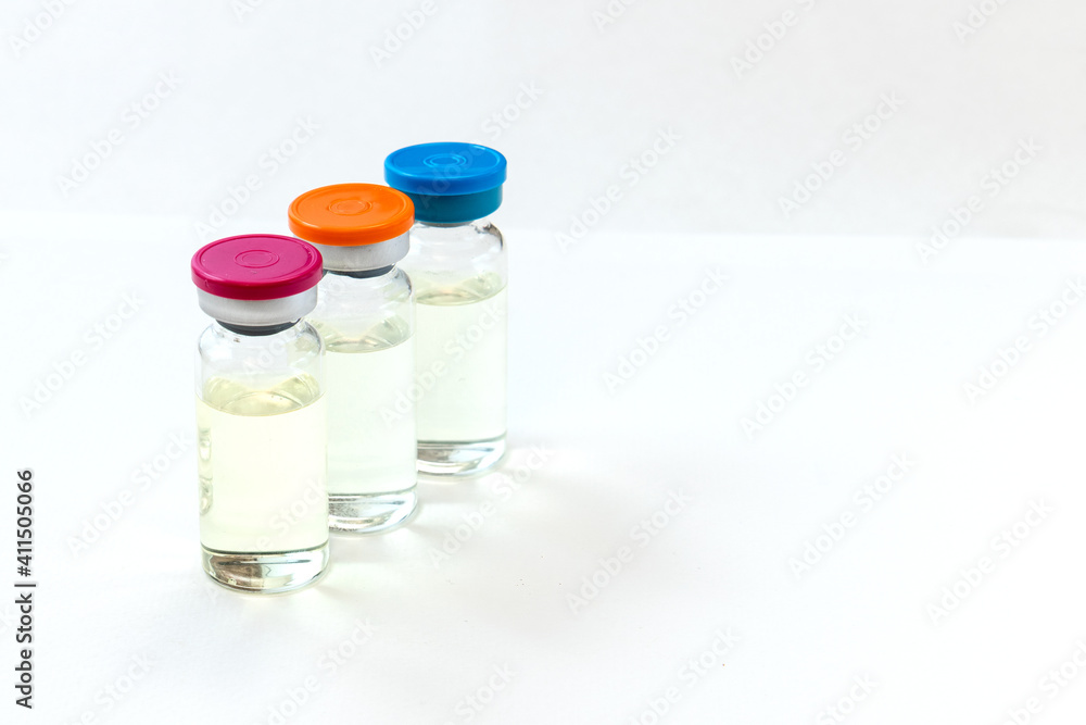 Coronavirus vaccine,vial,dose, flu shot drug, vaccination hypodermic injection on white background. Coronavirus vaccine,vial,dose, flu shot drug, vaccination hypodermic injection on white background.