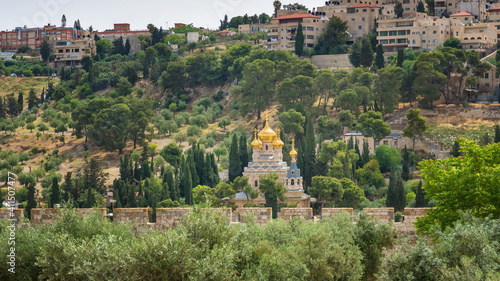 Church of Mary Magdalene in Jerusalem. Holy places in Israel