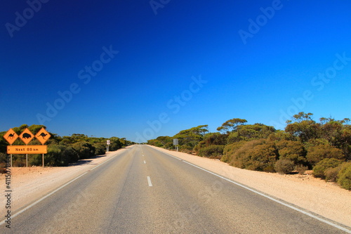 Australian road sign on the highway