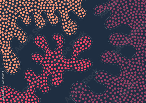 Abstract design of cell protection biology COVID-19 design of geometric element. Fluid design of movement pattern with protection style background. illustration vector