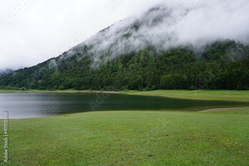 mysty lake in the bavarian alps photo