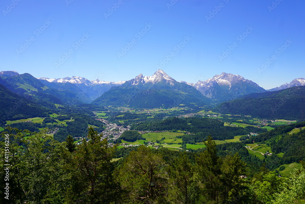 View of Königssee and Watzmann in the Alps
