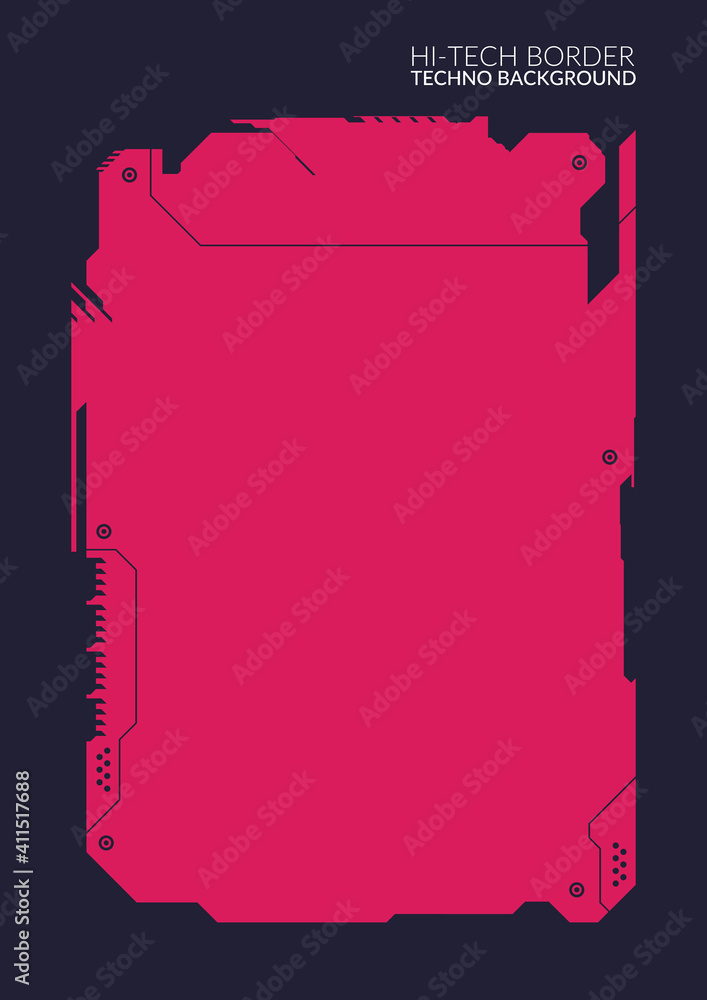 Obraz premium Detailed Hitech Border Background
