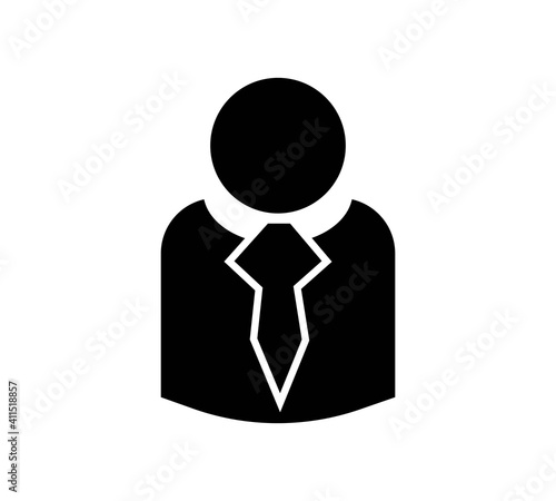 People profile silhouettes. business man icon. vector illustration