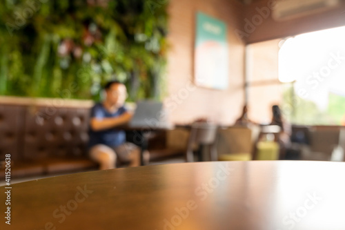 Blurred photo of table in coffee shop © H.Phavee