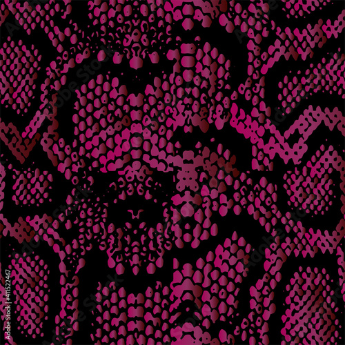 Full Seamless Snake Animal Skin Texture Pattern Vector. Pink snake leather design for textile fabric print. Snake leather pattern for bag, shoes, tight, dress and fabric printing.