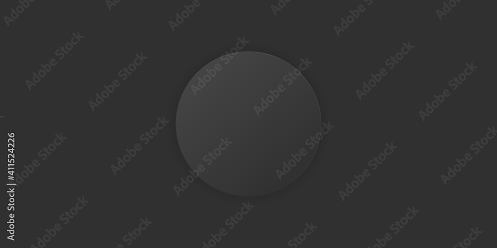 Fototapeta Abstract black background with white circle rings. Digital future technology concept. vector illustration.