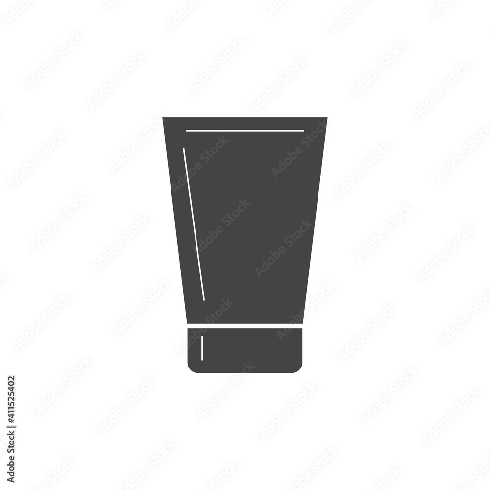 Vector tube and face care icon on white isolated background. Vector tube and face care icon on white isolated background.
