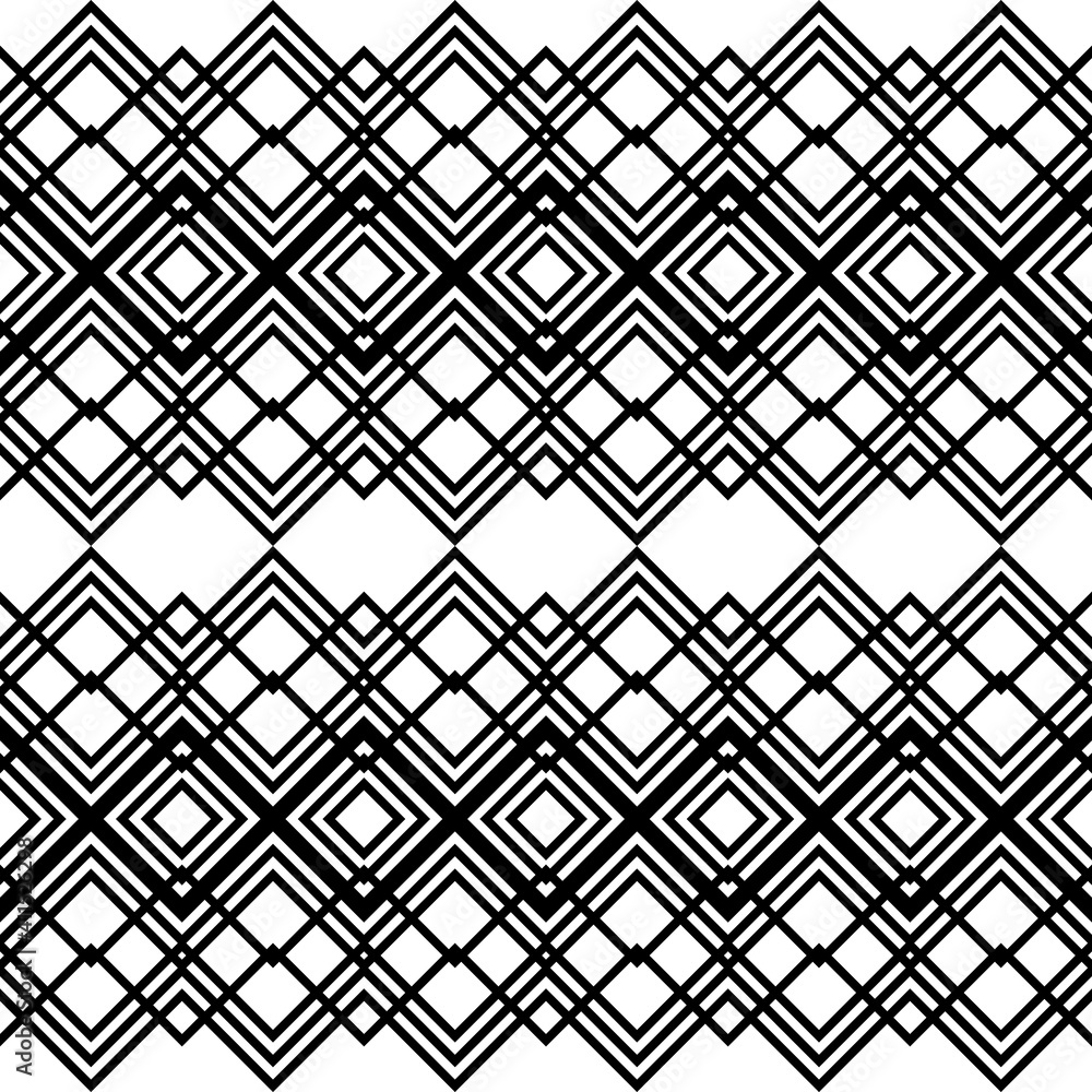 Fototapeta premium Design seamless monochrome zigzag pattern