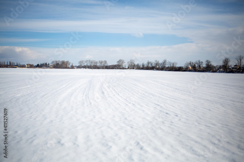 winter landscape with snow