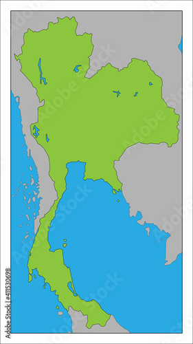 タイの地図です。