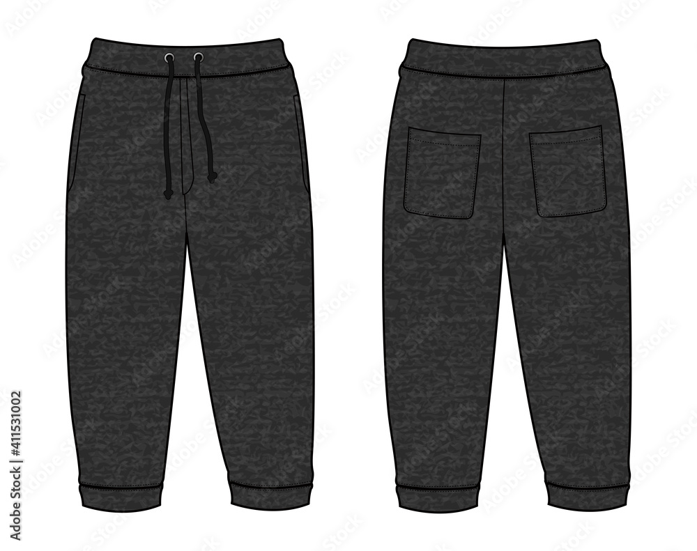 Vector illustration of Sweat casual pants Vector illustration of Sweat casual pants