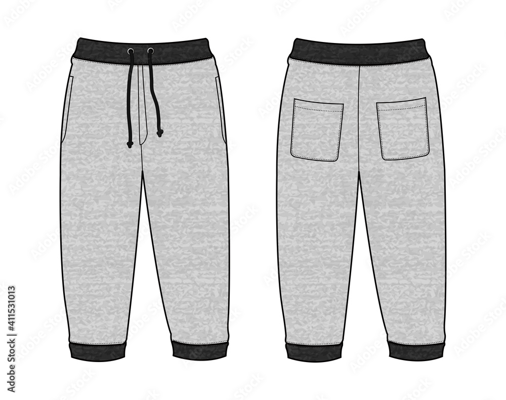 Vector illustration of Sweat casual pants Vector illustration of Sweat casual pants