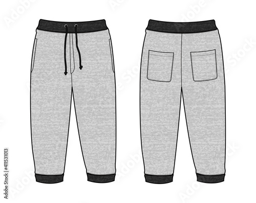 Vector illustration of Sweat casual pants