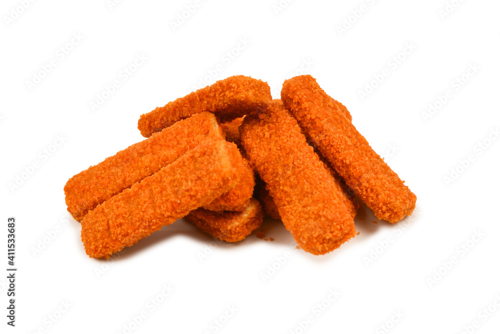 Fish stick isolated on white background. Fish stick isolated on white background.
