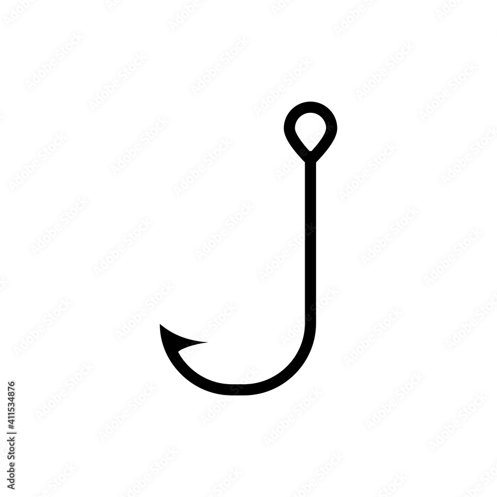 Fishing Hook Icon Design Vector Template Illustration Fishing Hook Icon Design Vector Template Illustration