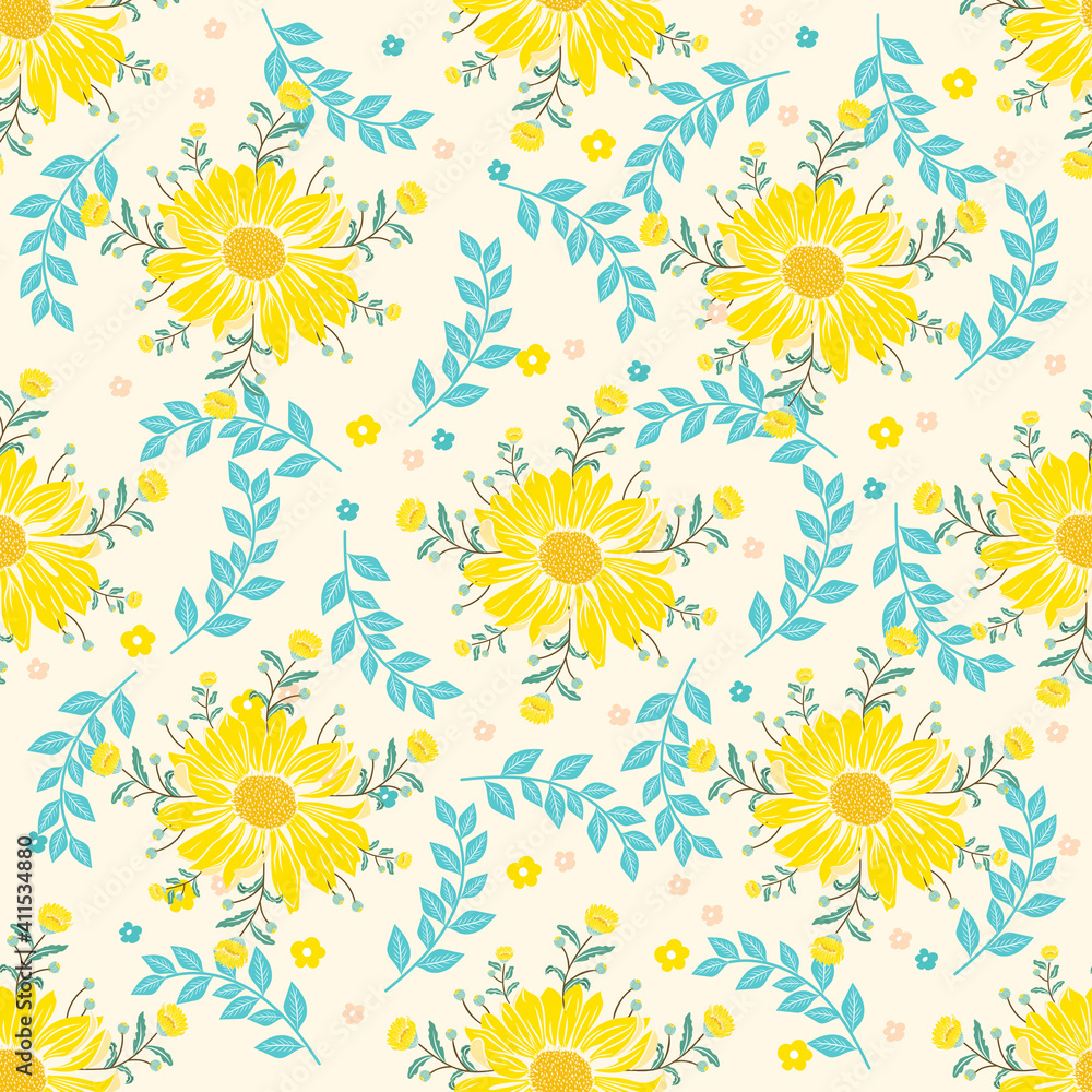 Trendy Floral pattern in the many kind of flowers. Trendy Floral pattern in the many kind of flowers.