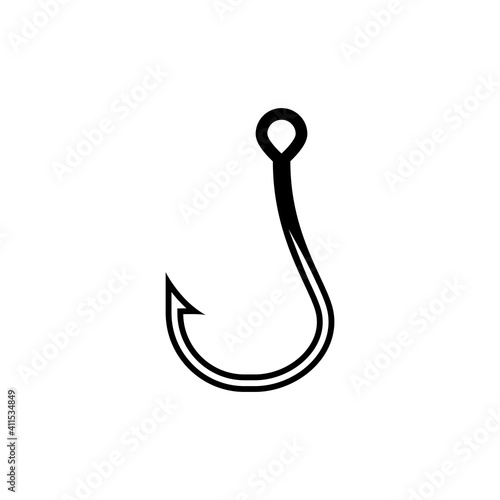 Fishing Hook Icon Design Vector Template Illustration