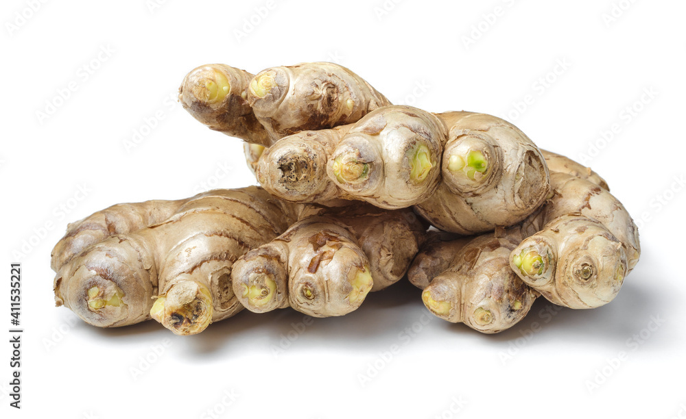 Ginger root. Fresh ginger on white background. Herb medical concept. Ginger root. Fresh ginger on white background. Herb medical concept.