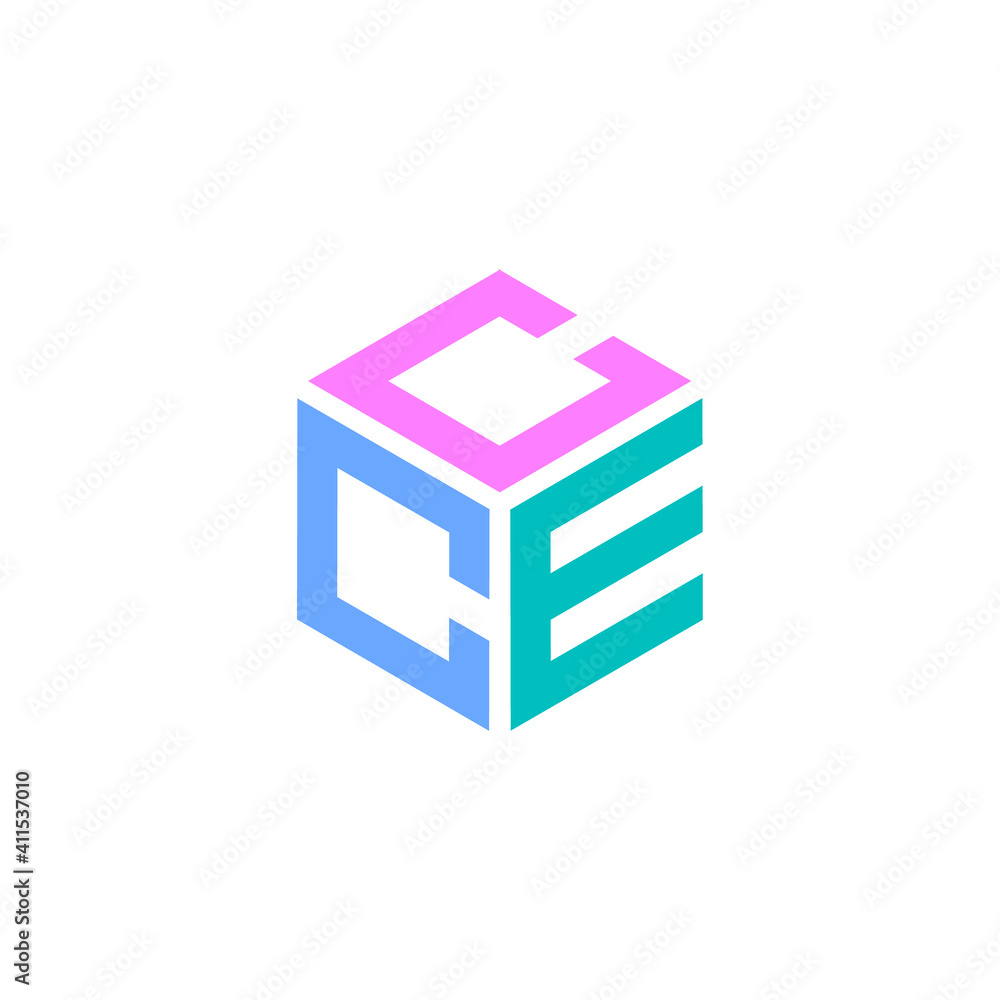 Logo with three letters CCE. Initial design vector Logo with three letters CCE. Initial design vector